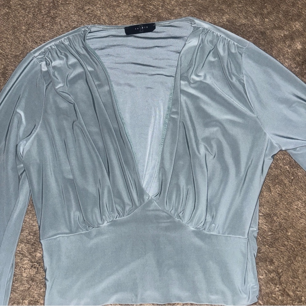 Elegant Womens Teal Blouse